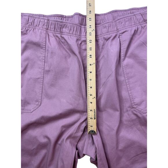 Old Navy Womens Plus 3X Comfort Waistband Puce Pink Straight Elastic Waist Pants - Picture 11 of 16